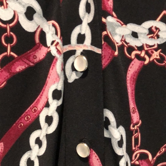 dressbarn chain print blouse 2X - Picture 4 of 9